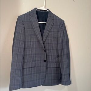 Calvin Klein Charcoal Plaid Blazer